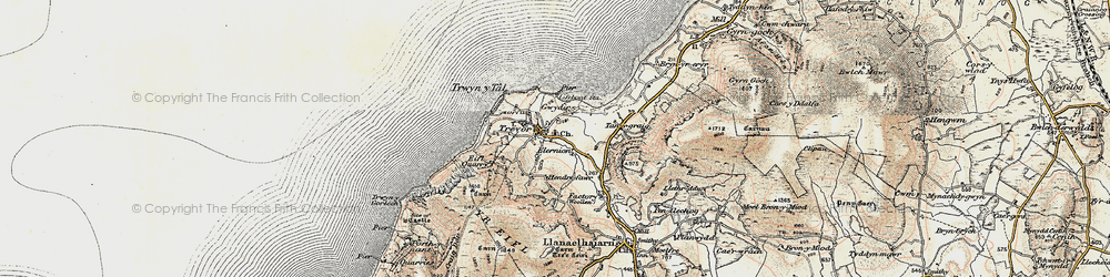 Old map of Trefor in 1903