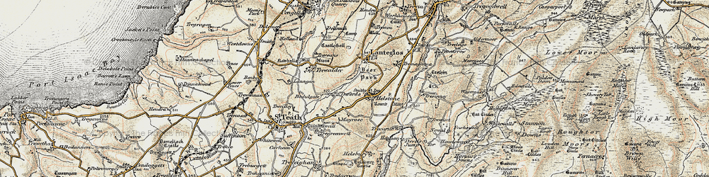 Old map of Treforda in 1900