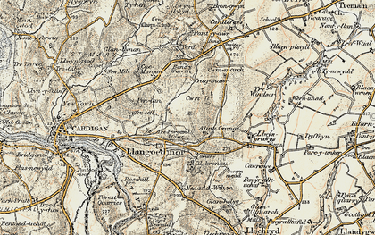 Old map of Treforgan in 1901