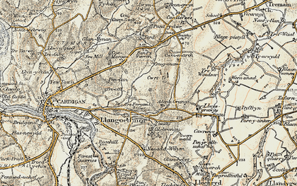 Old map of Pen-Lan in 1901