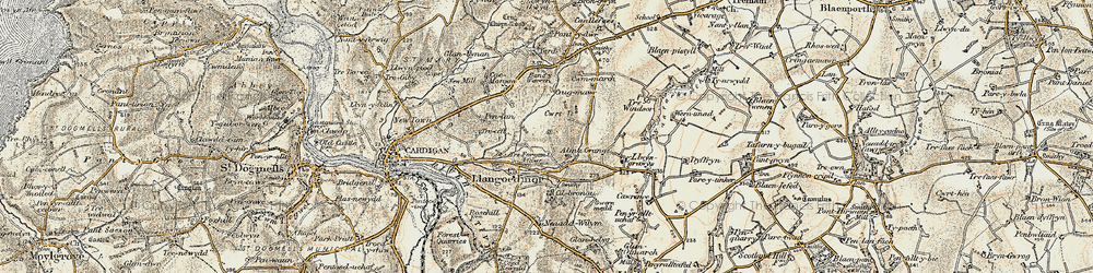 Old map of Pen-Lan in 1901