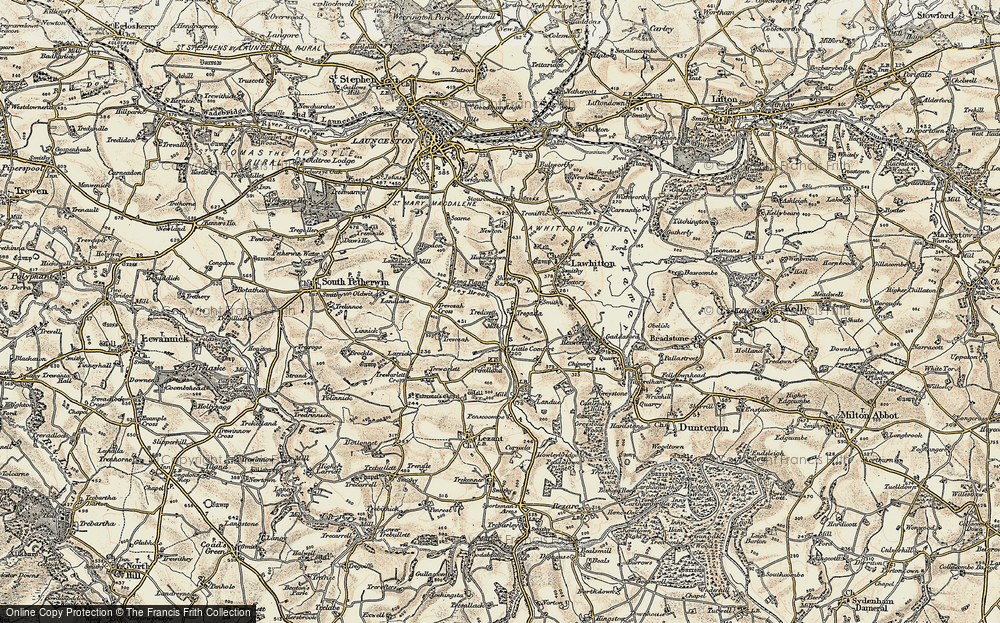 Old Map of Tregada, 1899-1900 in 1899-1900
