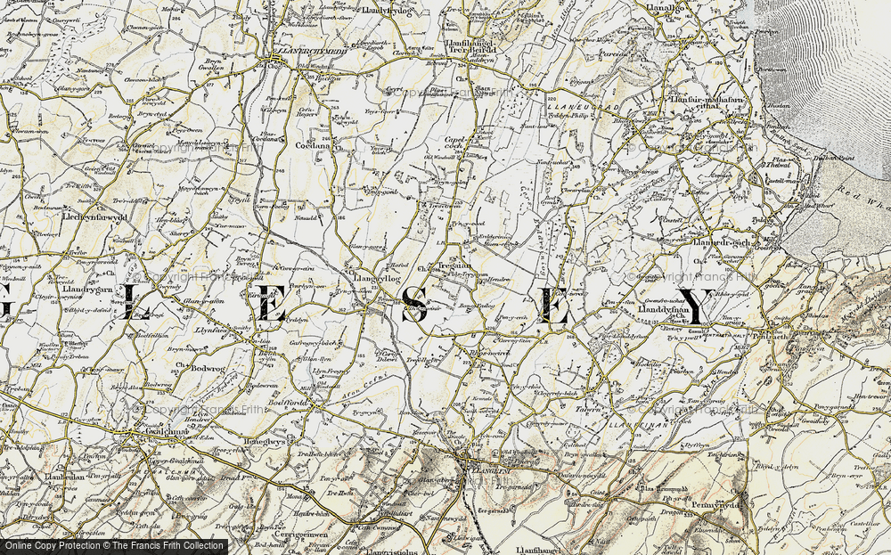 Old Map of Historic Map covering Bonc Fadog in 1903-1910