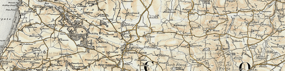 Old map of Tregamere in 1900