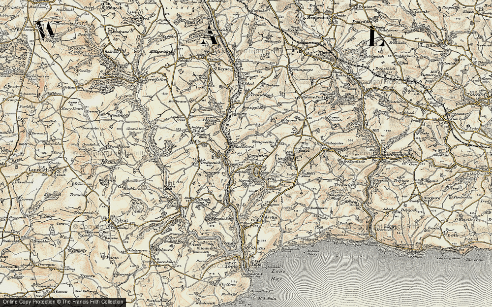 Old Map of Tregarland, 1900 in 1900