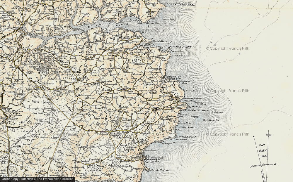 Old Map of Tregarne, 1900 in 1900