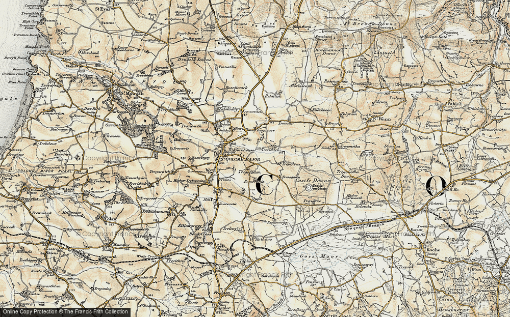 Old Map of Tregatillian, 1900 in 1900