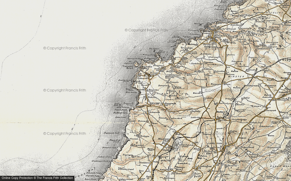 Old Map of Tregatta, 1900 in 1900