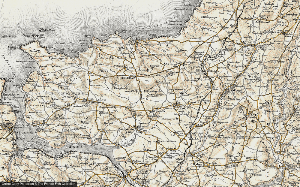 Old Map of Tregellist, 1900 in 1900