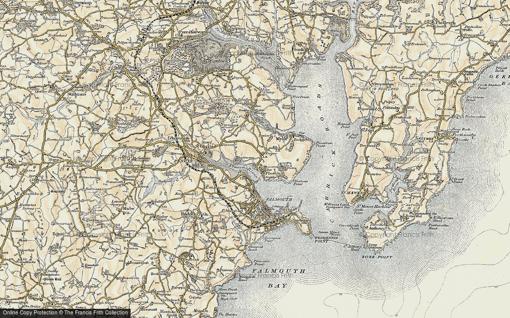 Old Map of Tregew, 1900 in 1900