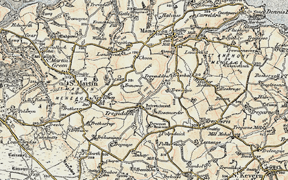 Old map of Tregidden in 1900