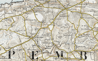 Old map of Treglemais in 0-1912