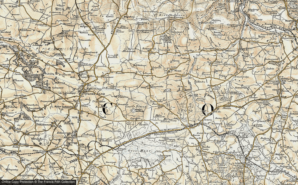 Old Map of Tregonetha, 1900 in 1900