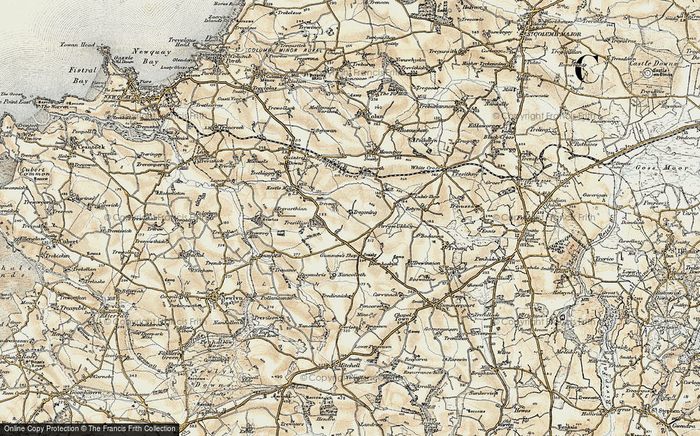 Old Map of Tregonning, 1900 in 1900