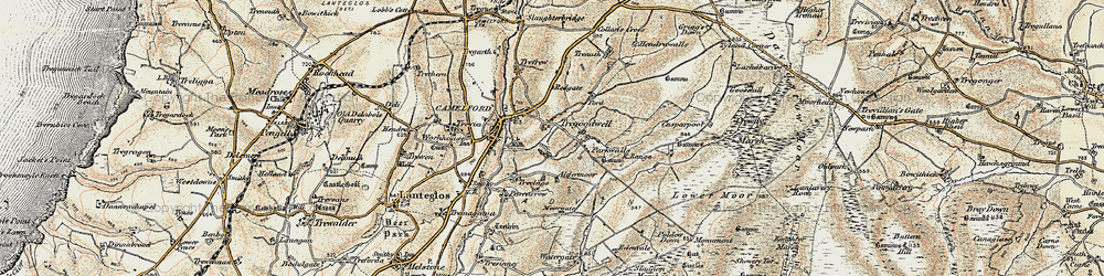 Old map of Tregoodwell in 1900