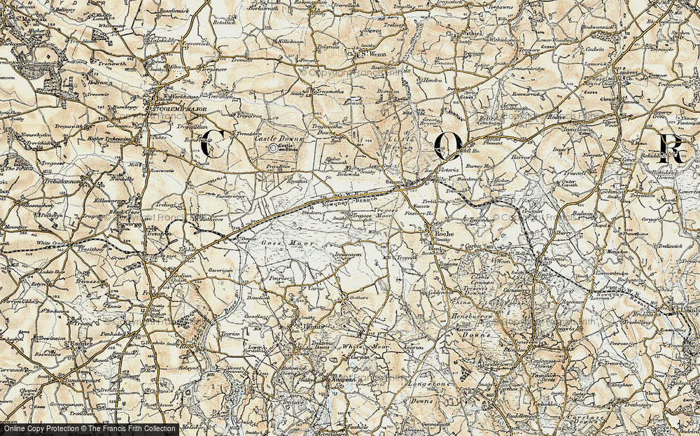 Old Map of Tregoss, 1900 in 1900