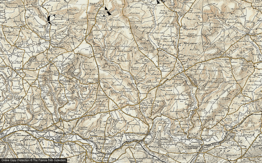 Old Map of Tregroes, 1901 in 1901