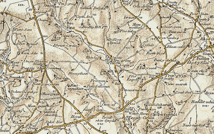 Old map of Tregroes in 1901