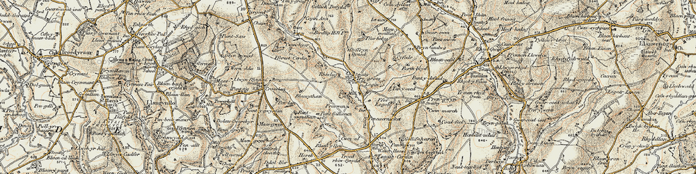 Old map of Tregroes in 1901