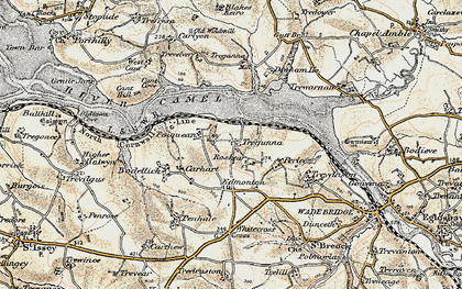 Old map of Tregunna in 1900