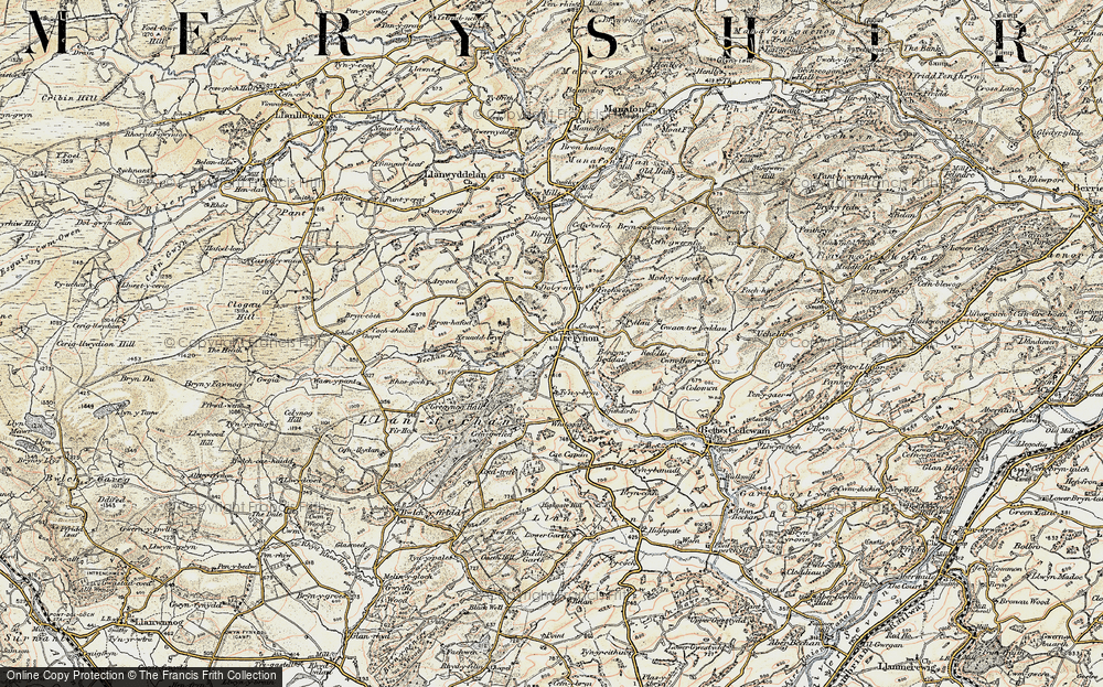 Old Map of Tregynon, 1902-1903 in 1902-1903