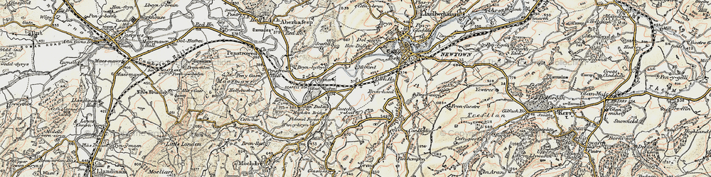 Old map of Trehafren in 1902-1903