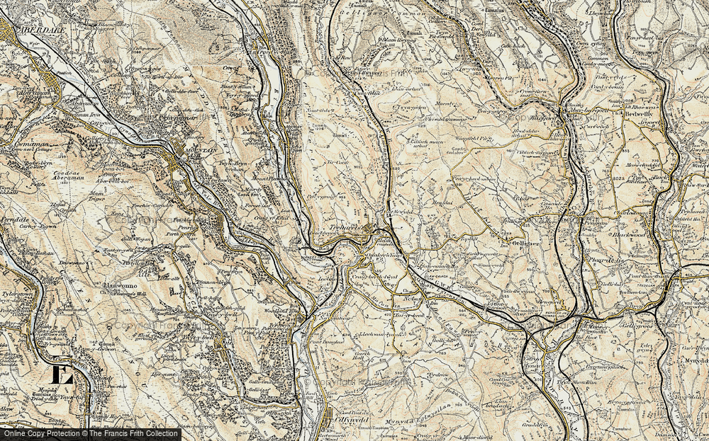 Old Map of Treharris, 1899-1900 in 1899-1900