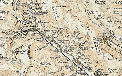 Old map of Treherbert in 1899-1900