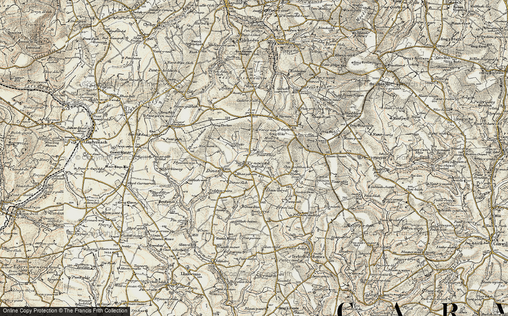 Old Map of Trelech, 1901 in 1901