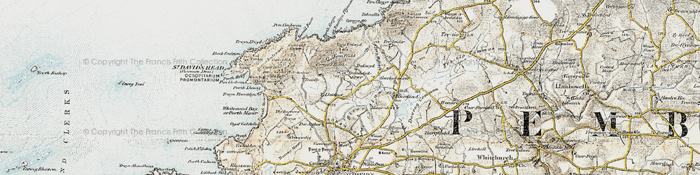 Old map of Trelewyd in 0-1912