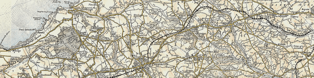 Old map of Treleigh in 1900