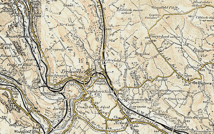 Old map of Trelewis in 1899-1900