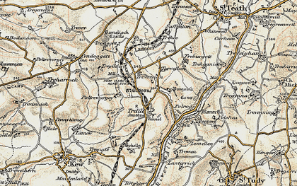 Old map of Bokelly in 1900