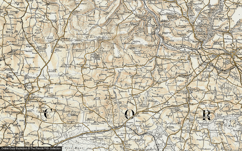 Old Map of Treliver, 1900 in 1900