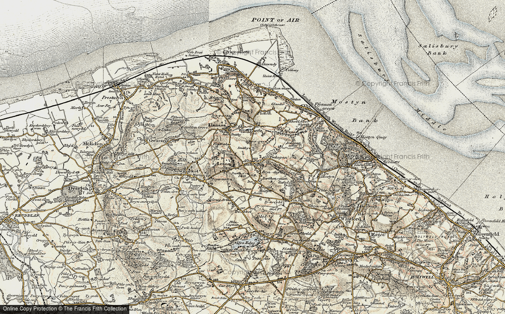Old Map of Trelogan, 1902-1903 in 1902-1903