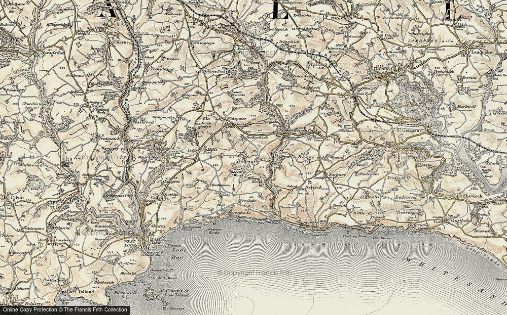 Old Map of Trelowia, 1900 in 1900