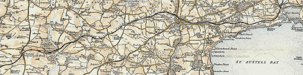Old map of Trelowth in 1900