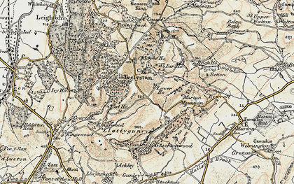 Old map of Trelystan in 1902-1903