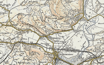 Old map of Tremadog in 1903