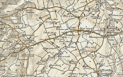 Old map of Tremain in 1901