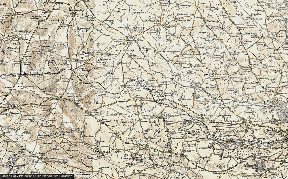 Old Map of Tremaine, 1900 in 1900