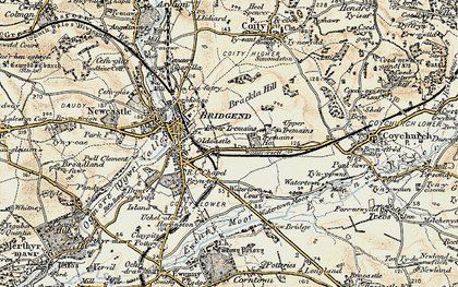 Old map of Tremains in 1899-1900