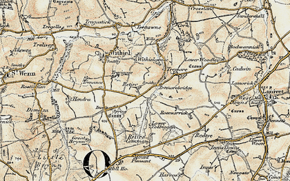Old map of Tremorebridge in 1900