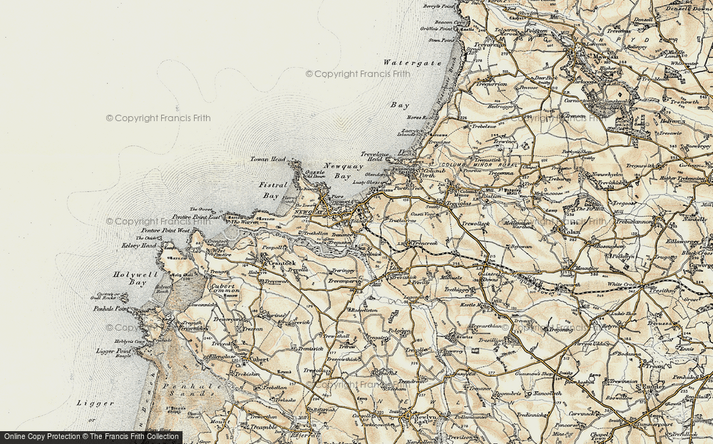 Old Map of Trenance, 1900 in 1900