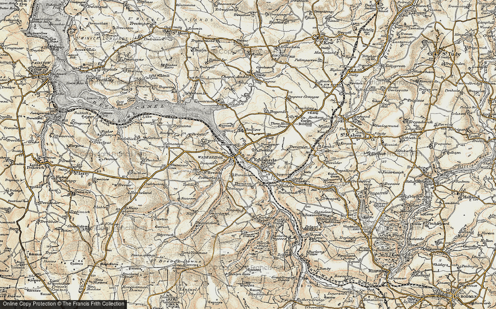 Old Map of Trenant, 1900 in 1900