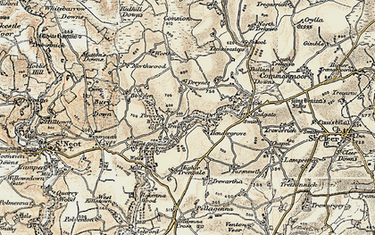 Old map of Wortha in 1900