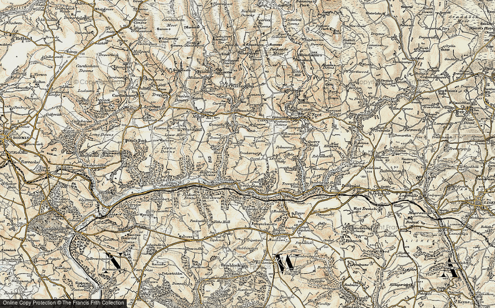 Old Map of Trenay, 1900 in 1900