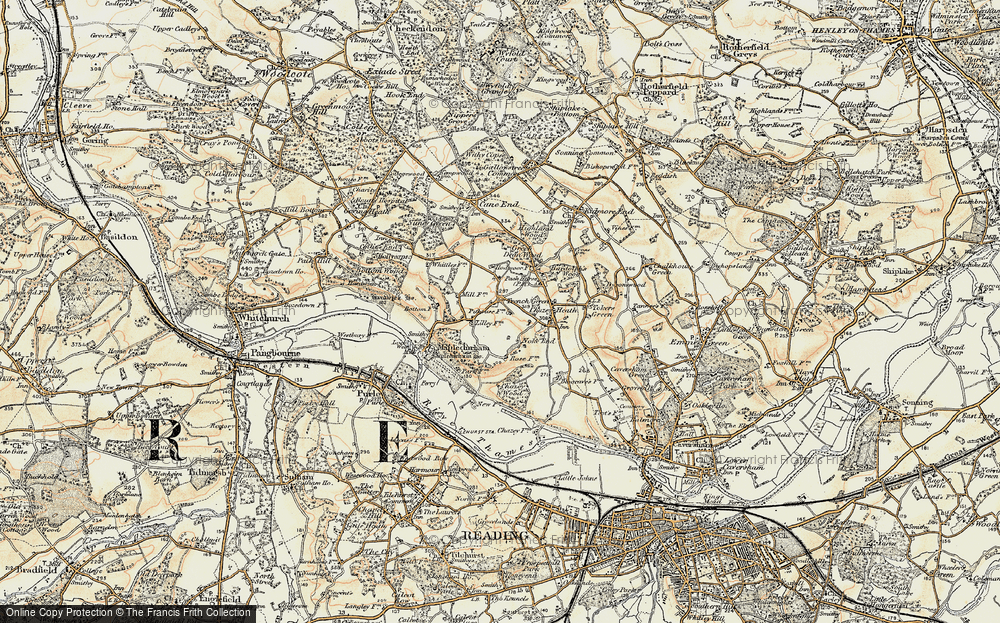 Old Map of Trench Green, 1897-1900 in 1897-1900