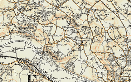 Old map of Trench Green in 1897-1900