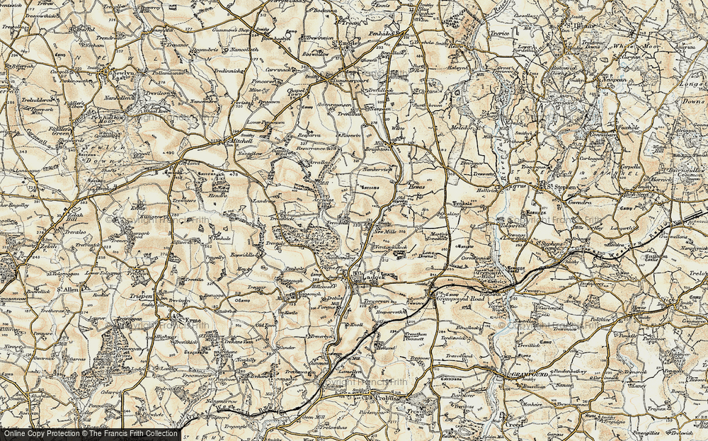 Old Map of Trendeal, 1900 in 1900